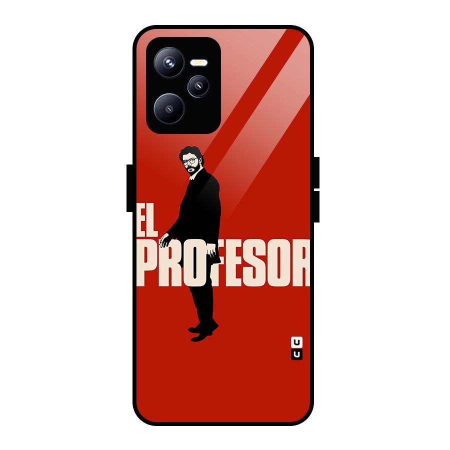 El Profesor Minimalist Glass Back Case for Realme C35
