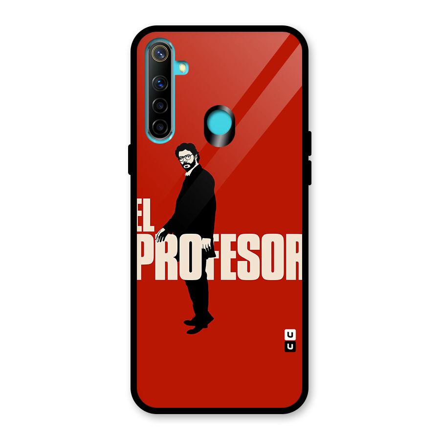 El Profesor Minimalist Glass Back Case for Realme Narzo 10