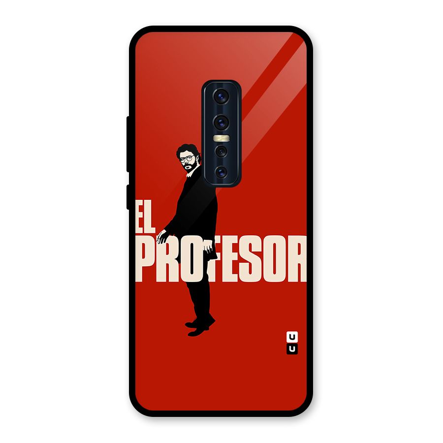 El Profesor Minimalist Glass Back Case for Vivo V17 Pro