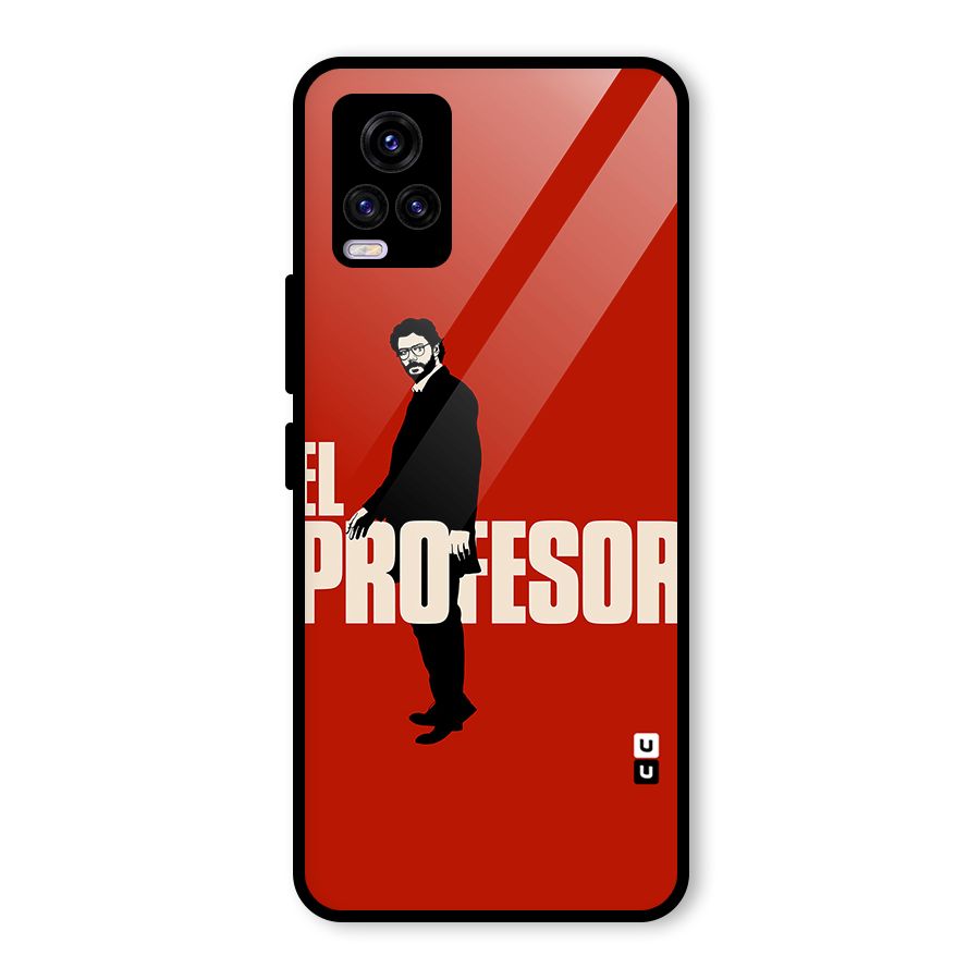 El Profesor Minimalist Glass Back Case for Vivo V20 2021