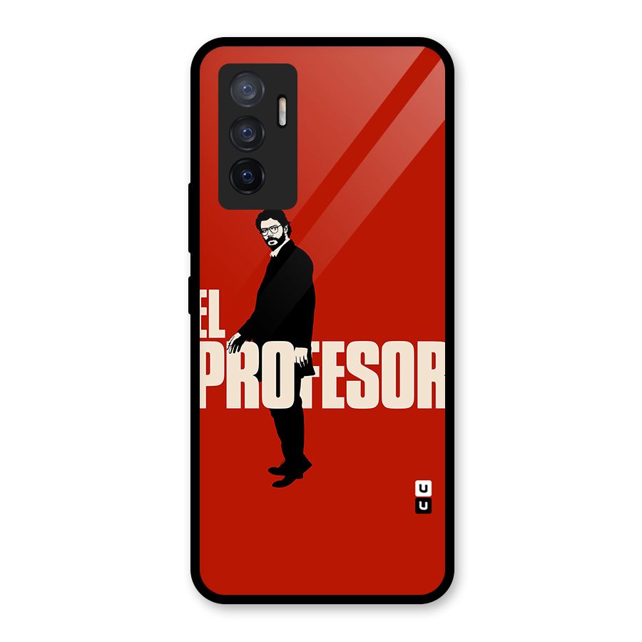 El Profesor Minimalist Glass Back Case for Vivo V23e