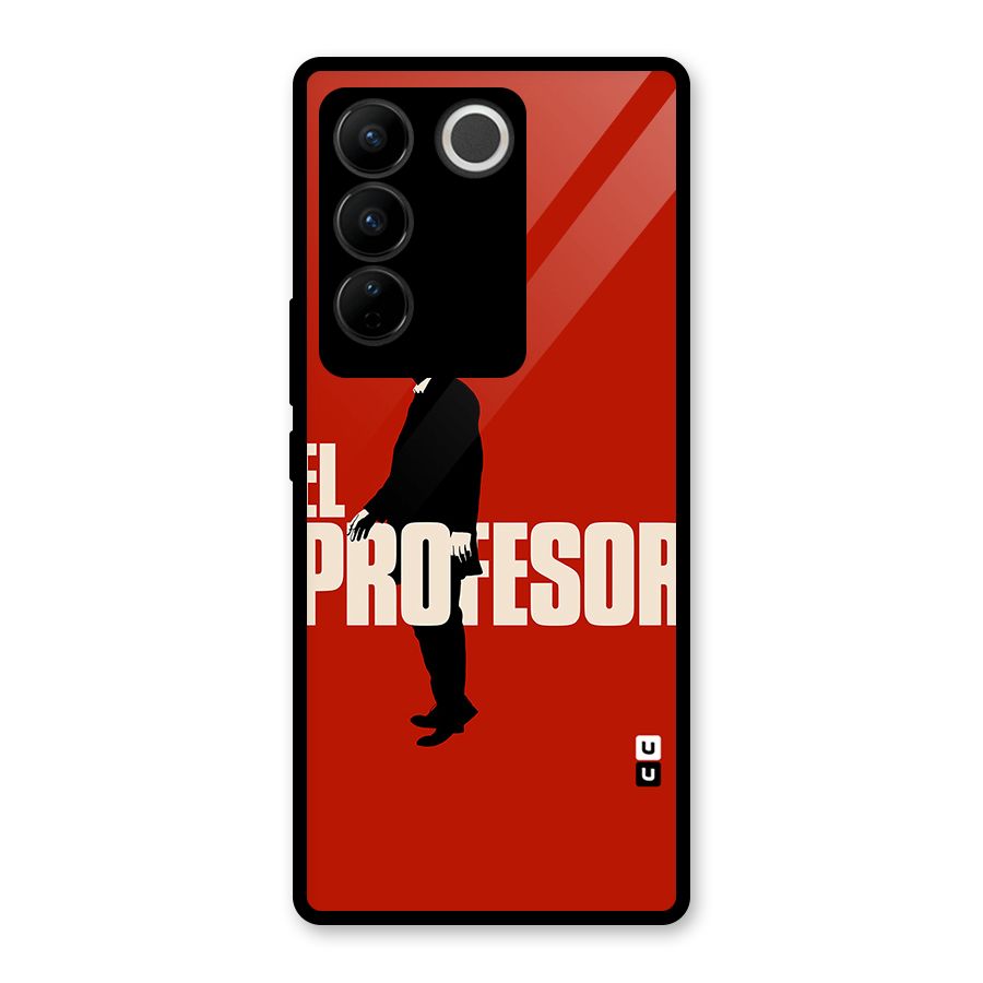 El Profesor Minimalist Glass Back Case for Vivo V27 Pro