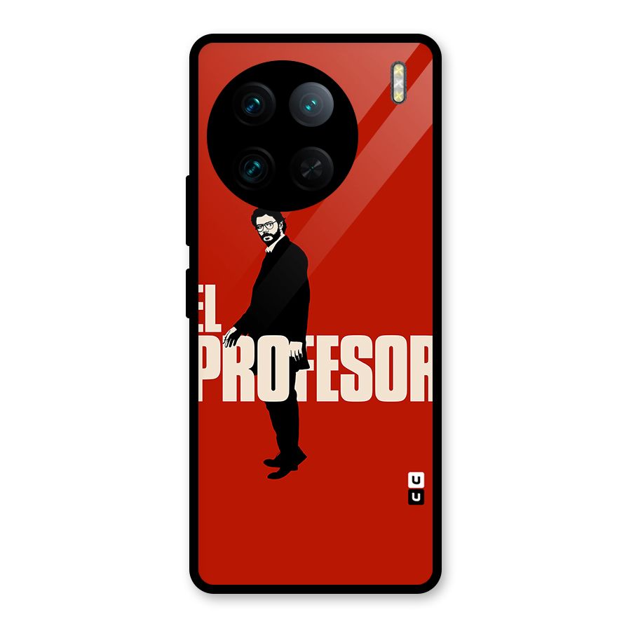El Profesor Minimalist Glass Back Case for Vivo X90 Pro