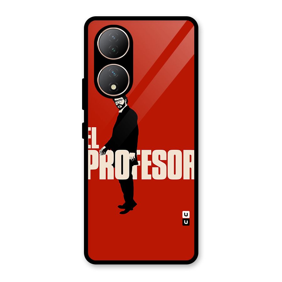 El Profesor Minimalist Glass Back Case for Vivo Y100A