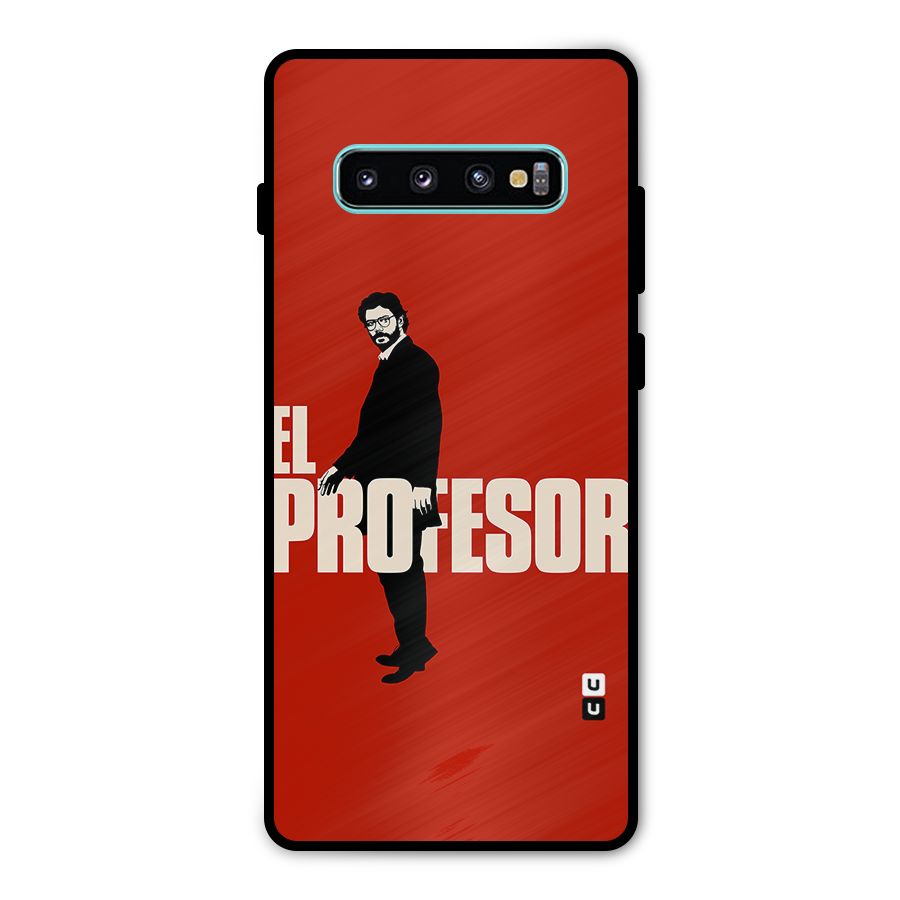 El Profesor Minimalist Metal Back Case for Galaxy S10 Plus