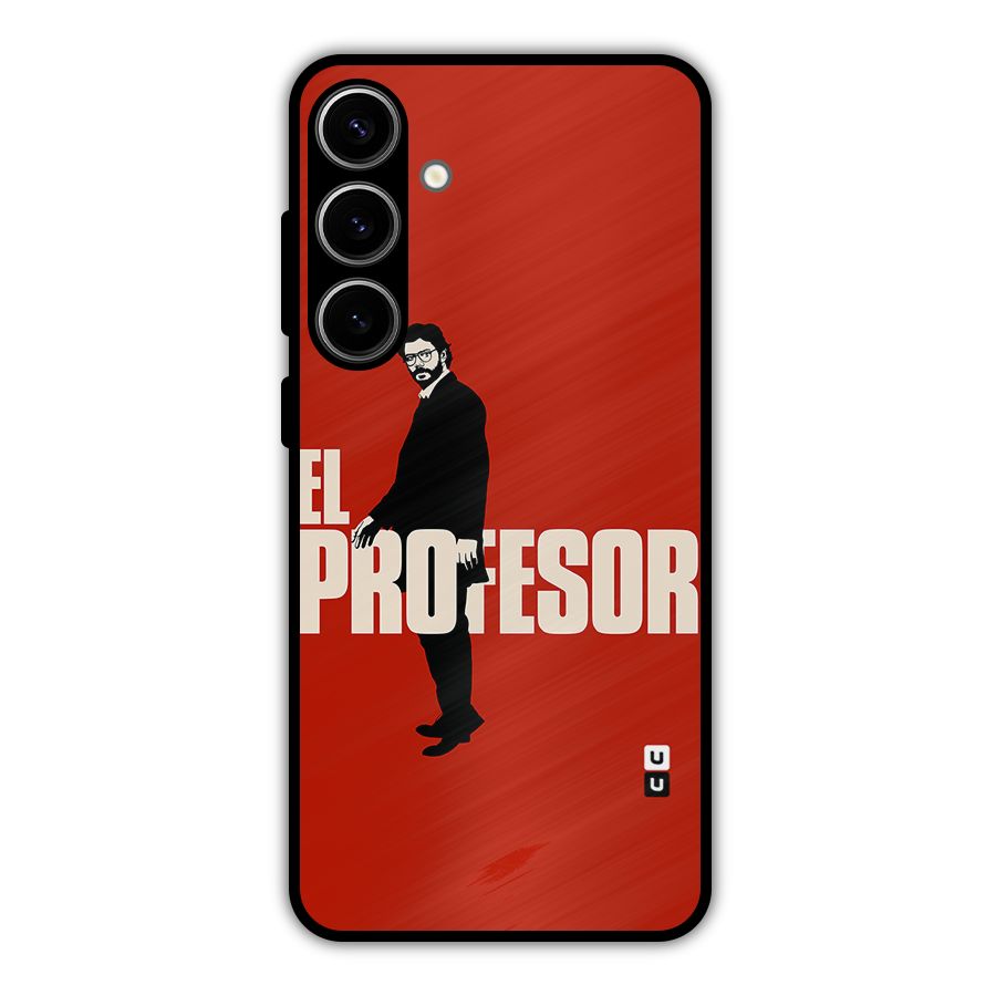 El Profesor Minimalist Metal Back Case for Galaxy S24 Plus