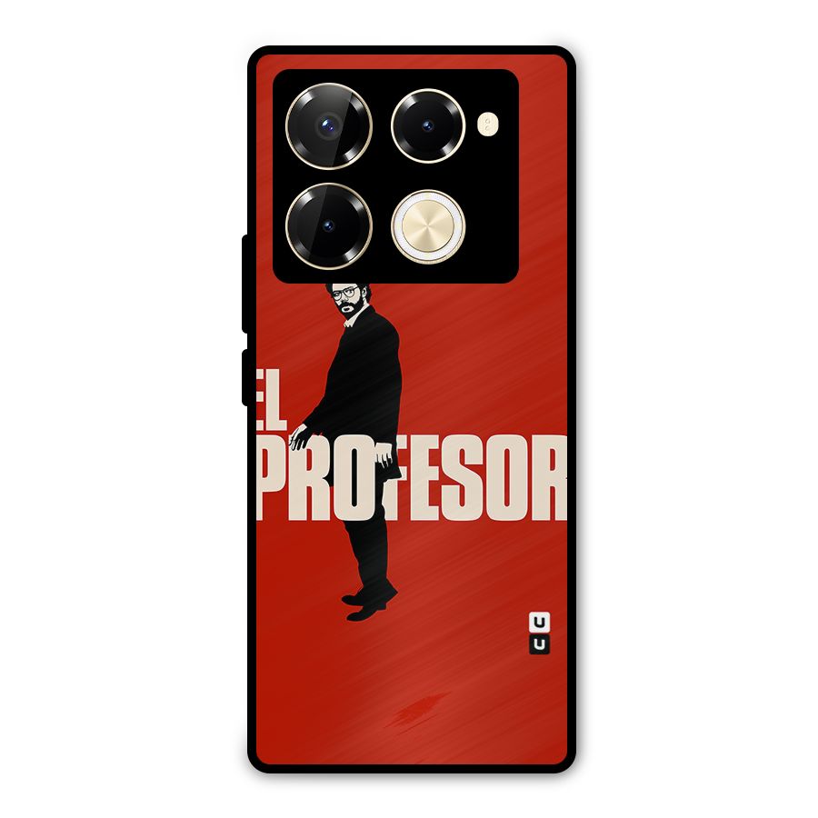 El Profesor Minimalist Metal Back Case for Infinix Note 40 Pro Plus