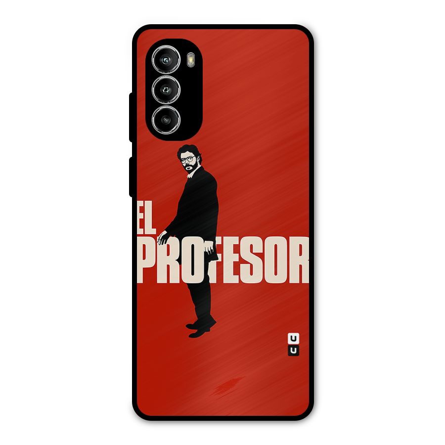 El Profesor Minimalist Metal Back Case for Moto G52