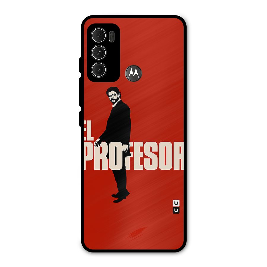 El Profesor Minimalist Metal Back Case for Moto G60