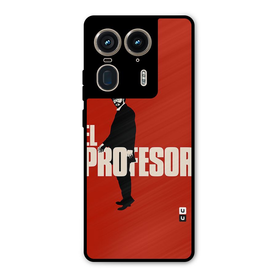 El Profesor Minimalist Metal Back Case for Motorola Edge 50 Ultra