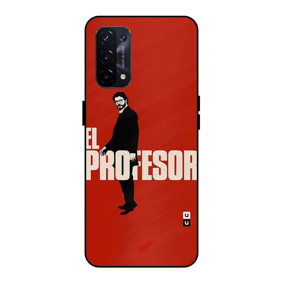 El Profesor Minimalist Metal Back Case for Oppo A74 5G