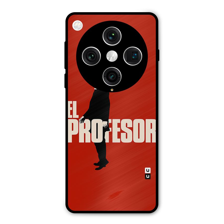 El Profesor Minimalist Metal Back Case for Oppo Find X8 Pro