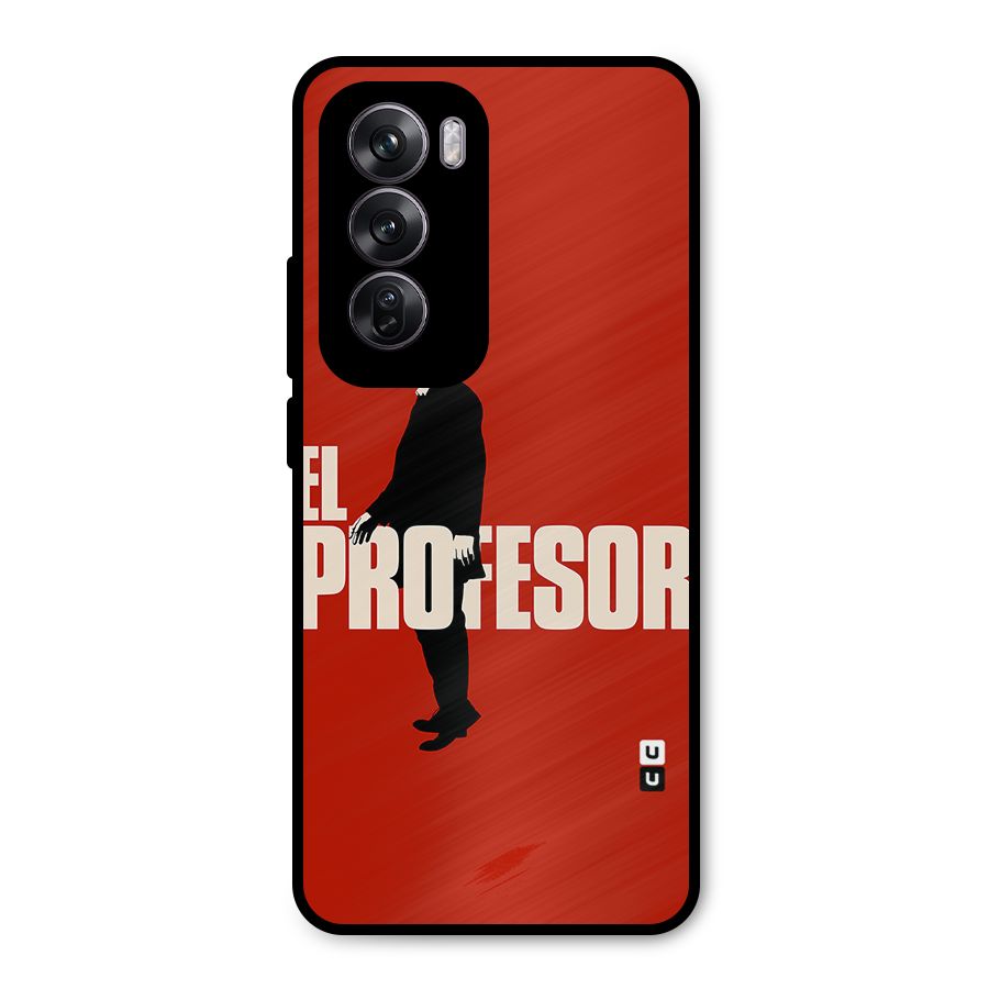 El Profesor Minimalist Metal Back Case for Oppo Reno12 Pro