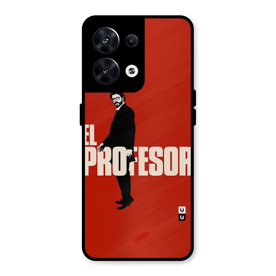 El Profesor Minimalist Metal Back Case for Oppo Reno8 5G