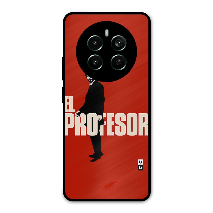 El Profesor Minimalist Metal Back Case for Realme 12 Pro Plus