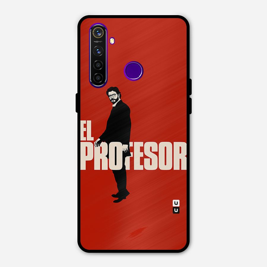 El Profesor Minimalist Metal Back Case for Realme 5 Pro