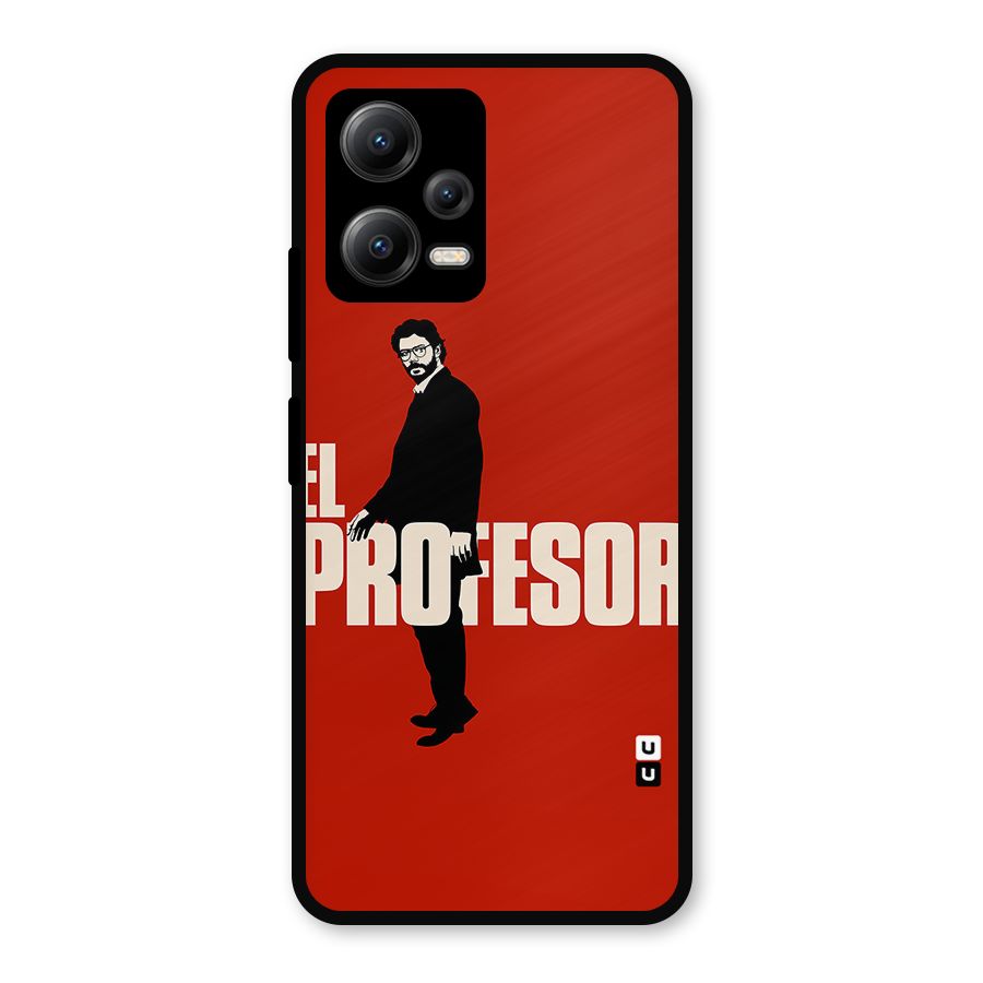 El Profesor Minimalist Metal Back Case for Redmi Note 12 5G