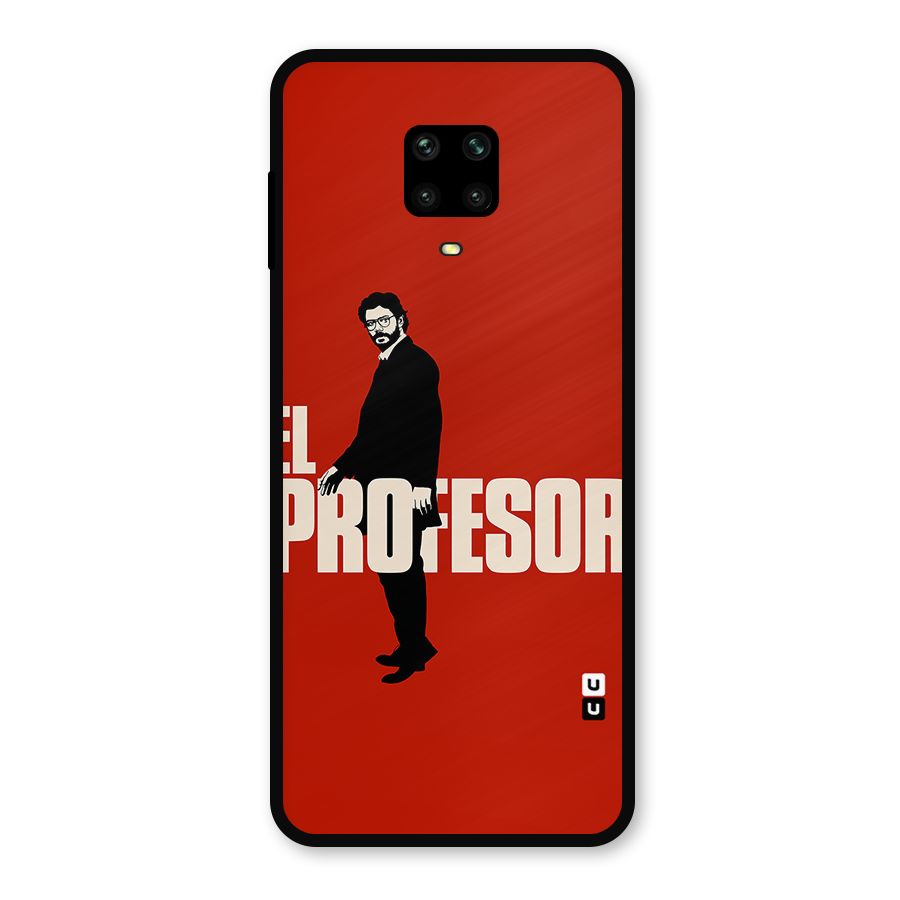 El Profesor Minimalist Metal Back Case for Redmi Note 9 Pro Max