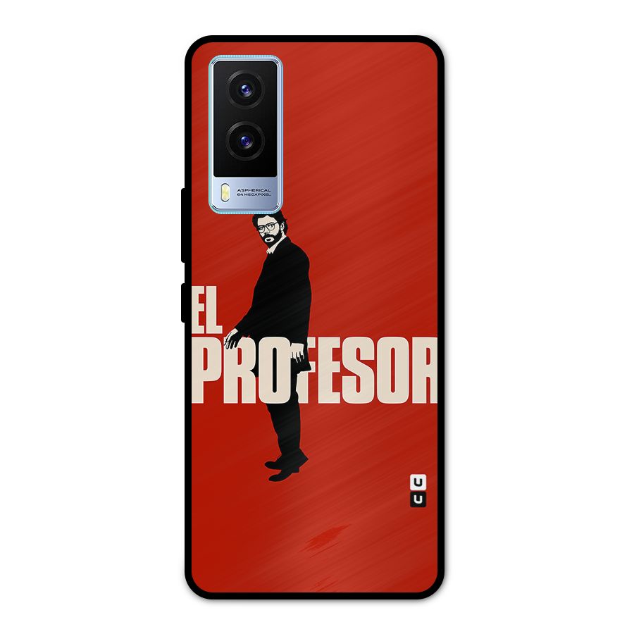 El Profesor Minimalist Metal Back Case for Vivo V21e 5G