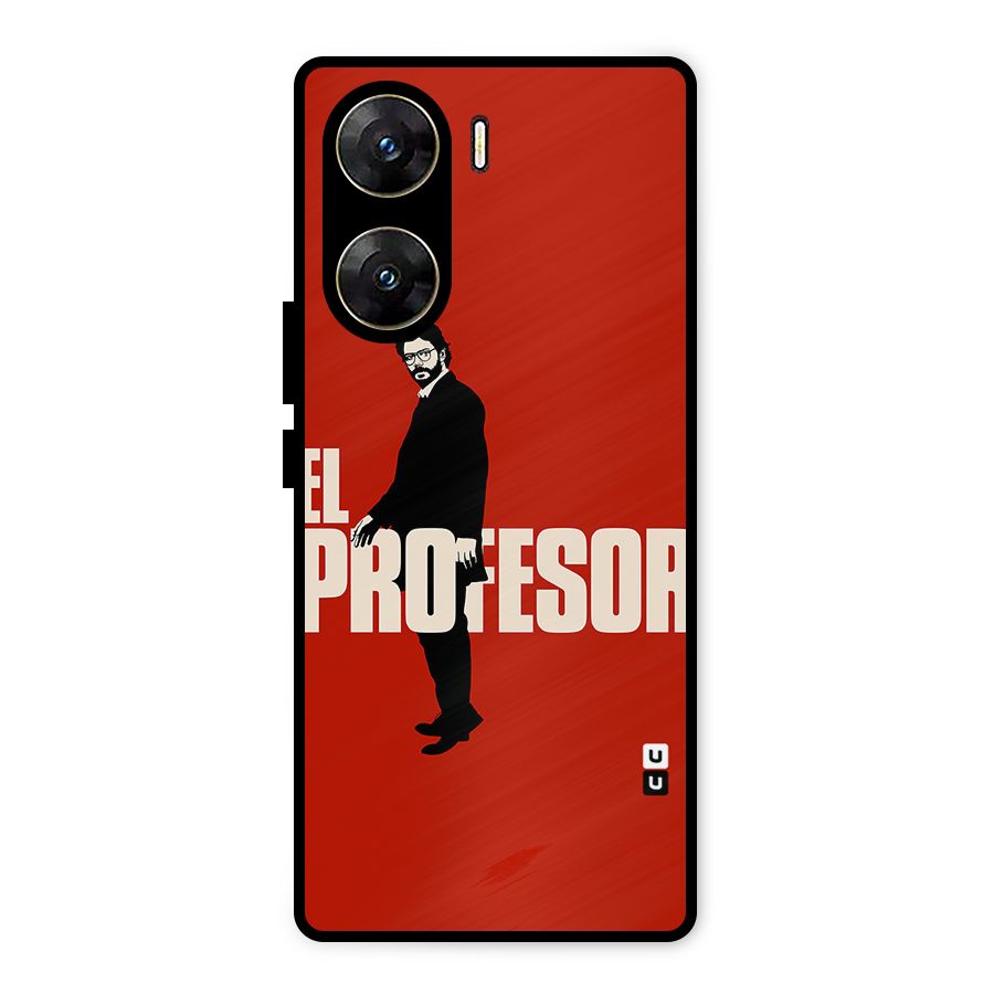 El Profesor Minimalist Metal Back Case for Vivo V29e
