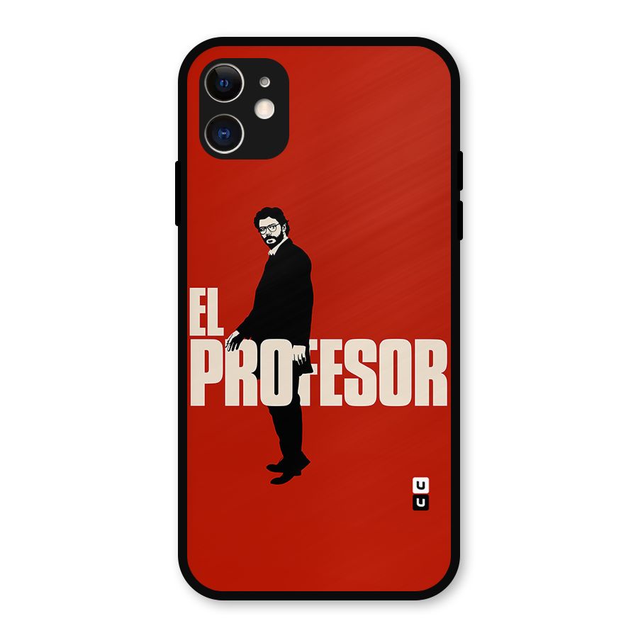 El Profesor Minimalist Metal Back Case for iPhone 11