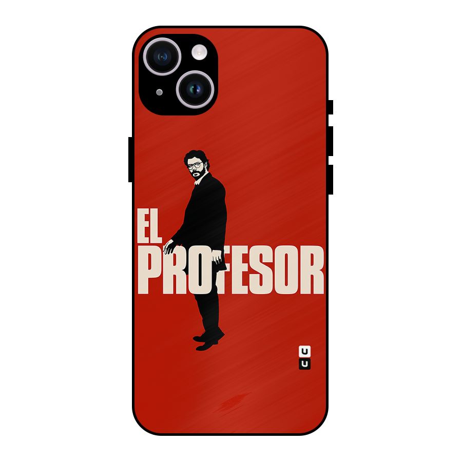 El Profesor Minimalist Metal Back Case for iPhone 14 Plus
