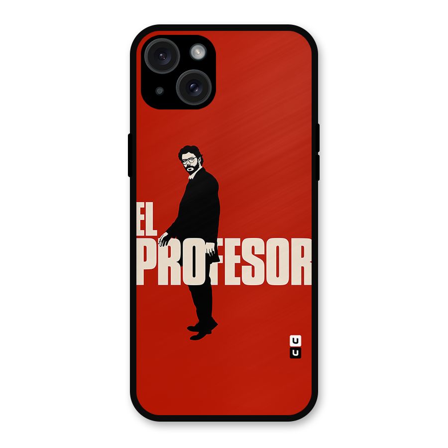 El Profesor Minimalist Metal Back Case for iPhone 15 Plus