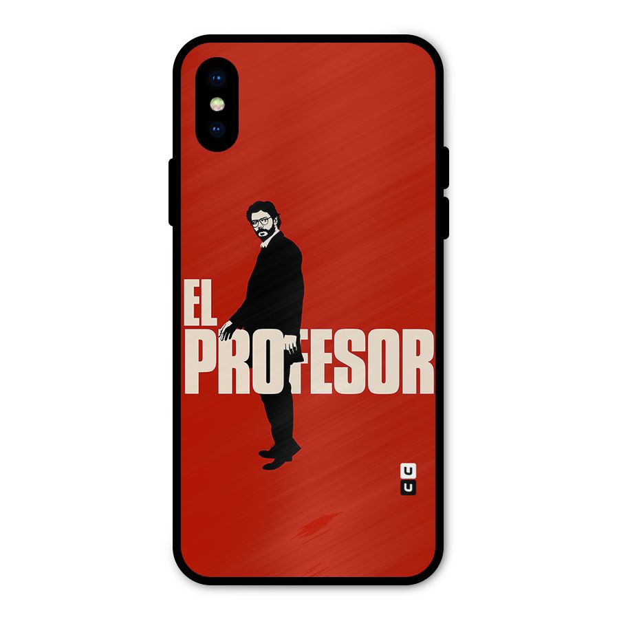 El Profesor Minimalist Metal Back Case for iPhone X