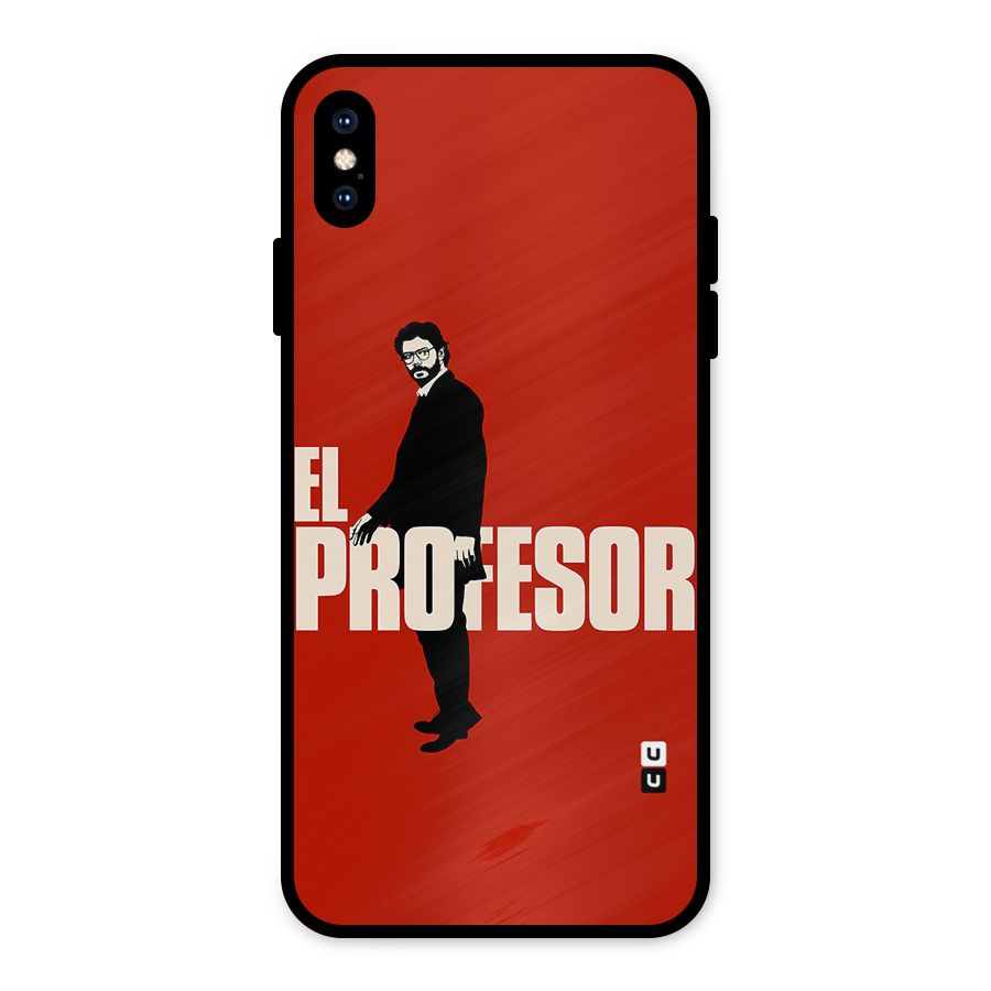 El Profesor Minimalist Metal Back Case for iPhone XS Max