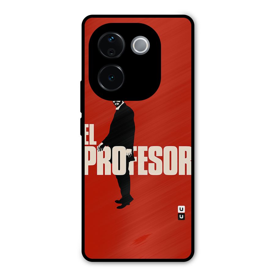 El Profesor Minimalist Metal Back Case for iQOO Z9s Pro