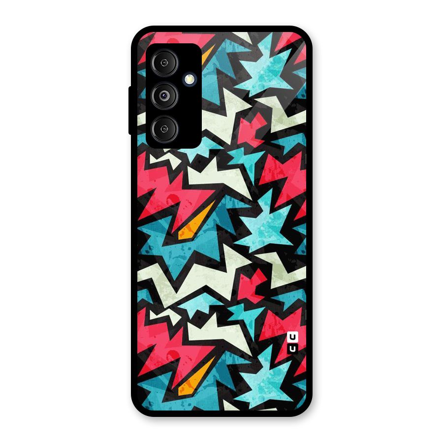 Electric Color Design Glass Back Case for Galaxy M14 5G