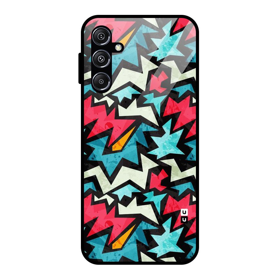 Electric Color Design Glass Back Case for Galaxy M34 5G