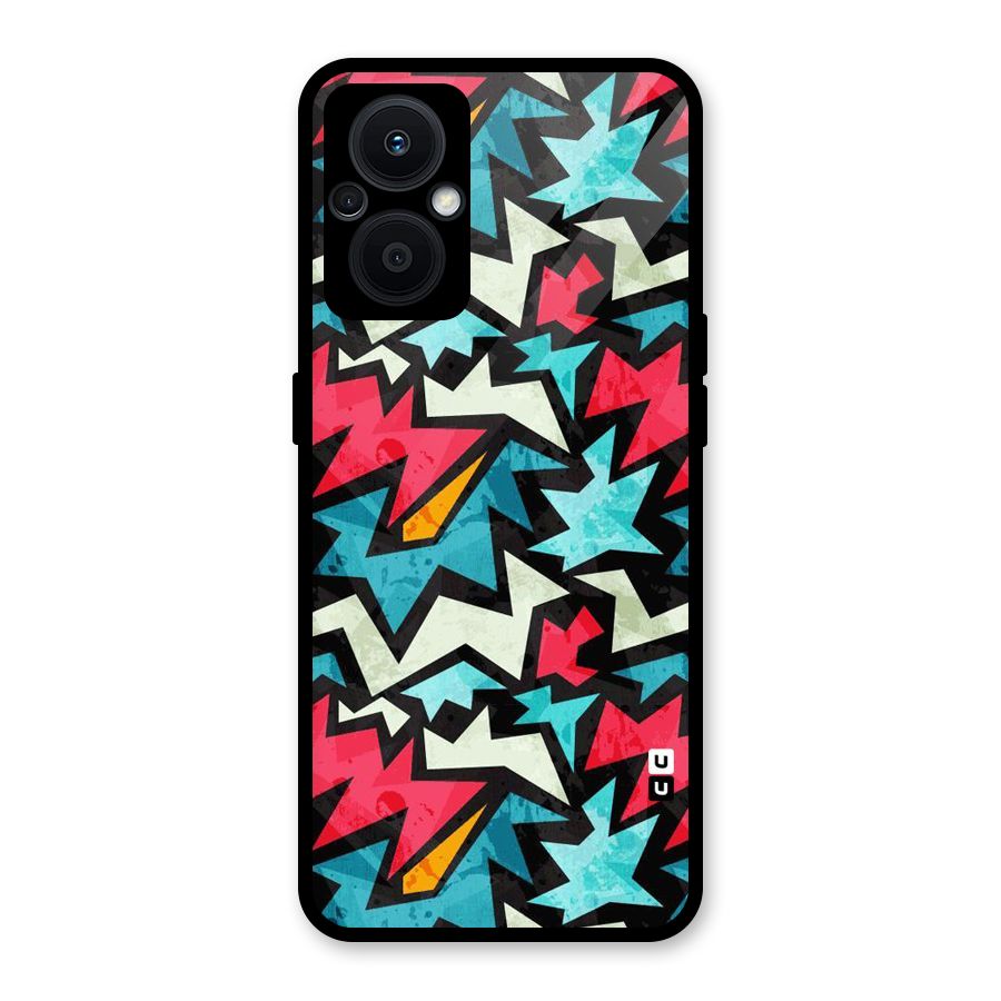 Electric Color Design Glass Back Case for Oppo F21s Pro 5G