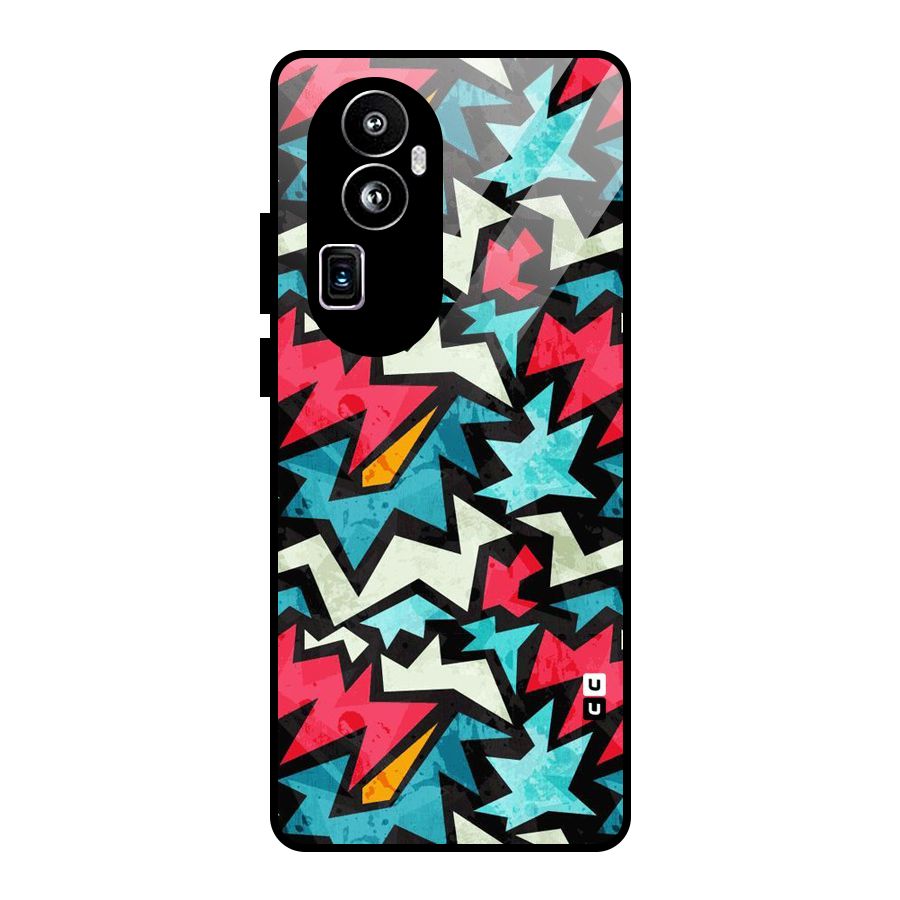 Electric Color Design Glass Back Case for Oppo Reno10 Pro Plus
