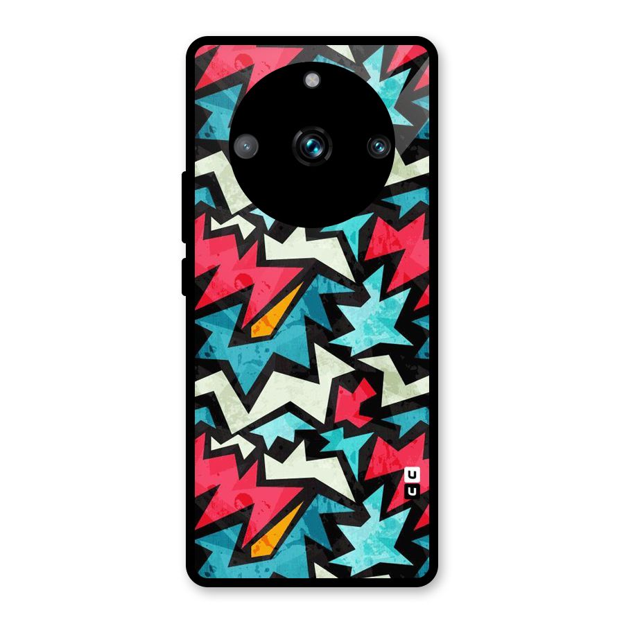Electric Color Design Glass Back Case for Realme 11 Pro