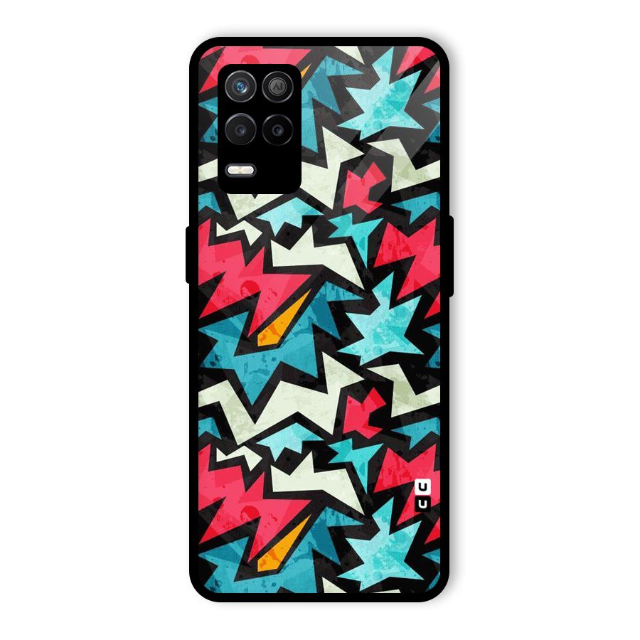 Electric Color Design Glass Back Case for Realme 8s 5G