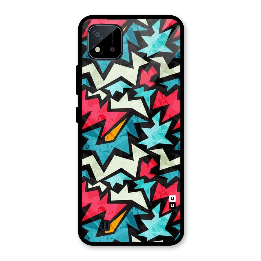 Electric Color Design Glass Back Case for Realme C11 2021