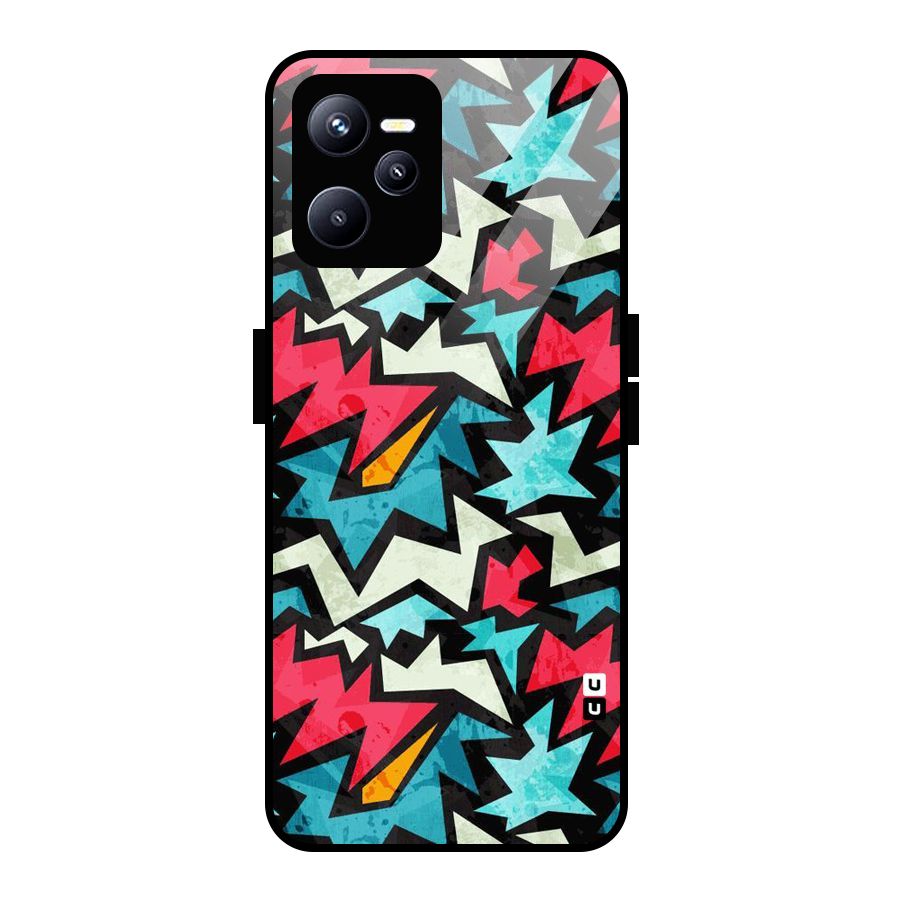 Electric Color Design Glass Back Case for Realme C35