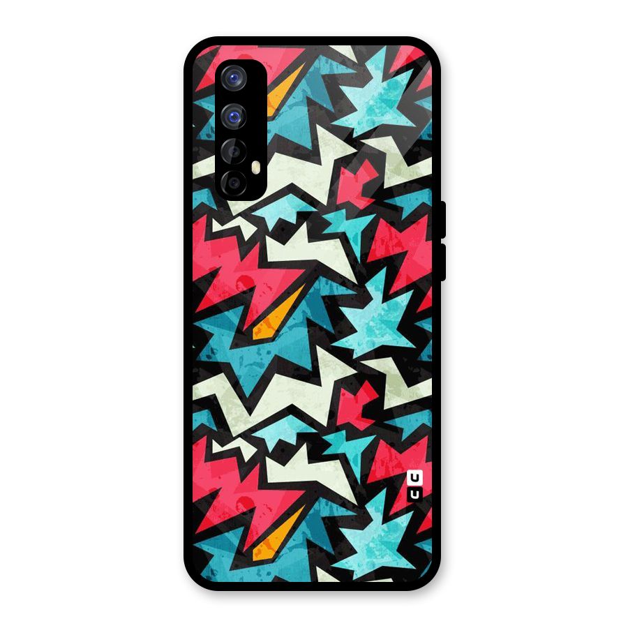 Electric Color Design Glass Back Case for Realme Narzo 20 Pro