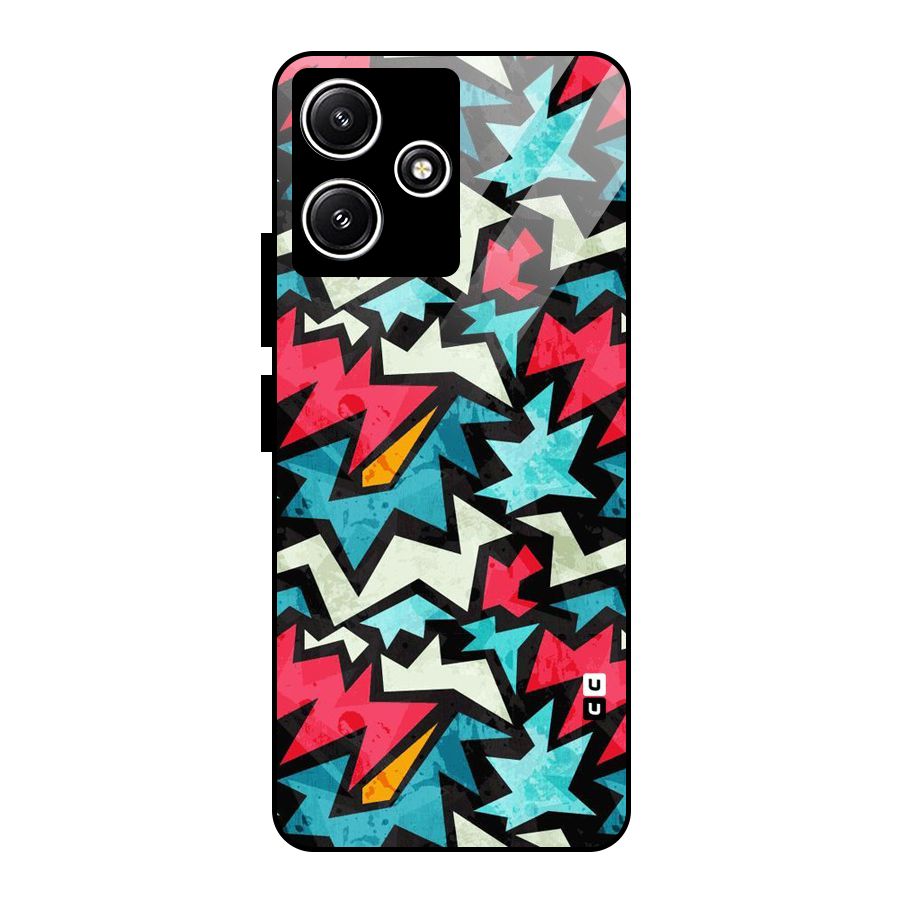 Electric Color Design Glass Back Case for Redmi 12 5G