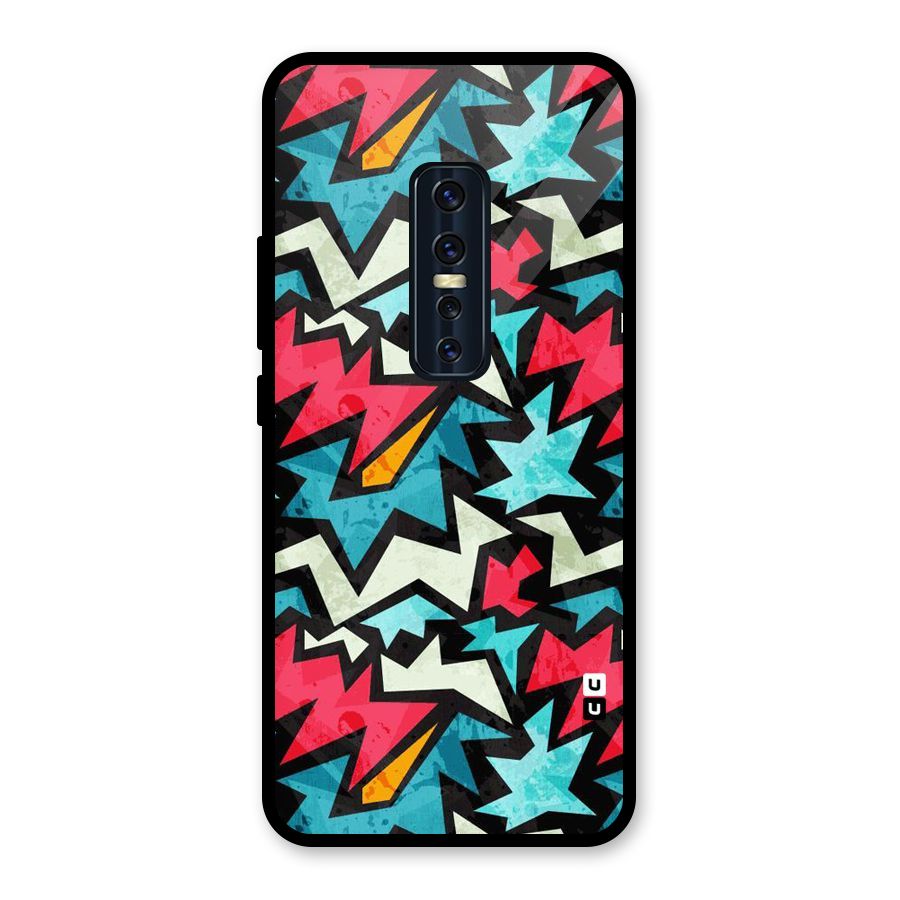 Electric Color Design Glass Back Case for Vivo V17 Pro