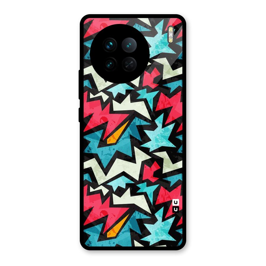 Electric Color Design Glass Back Case for Vivo X90