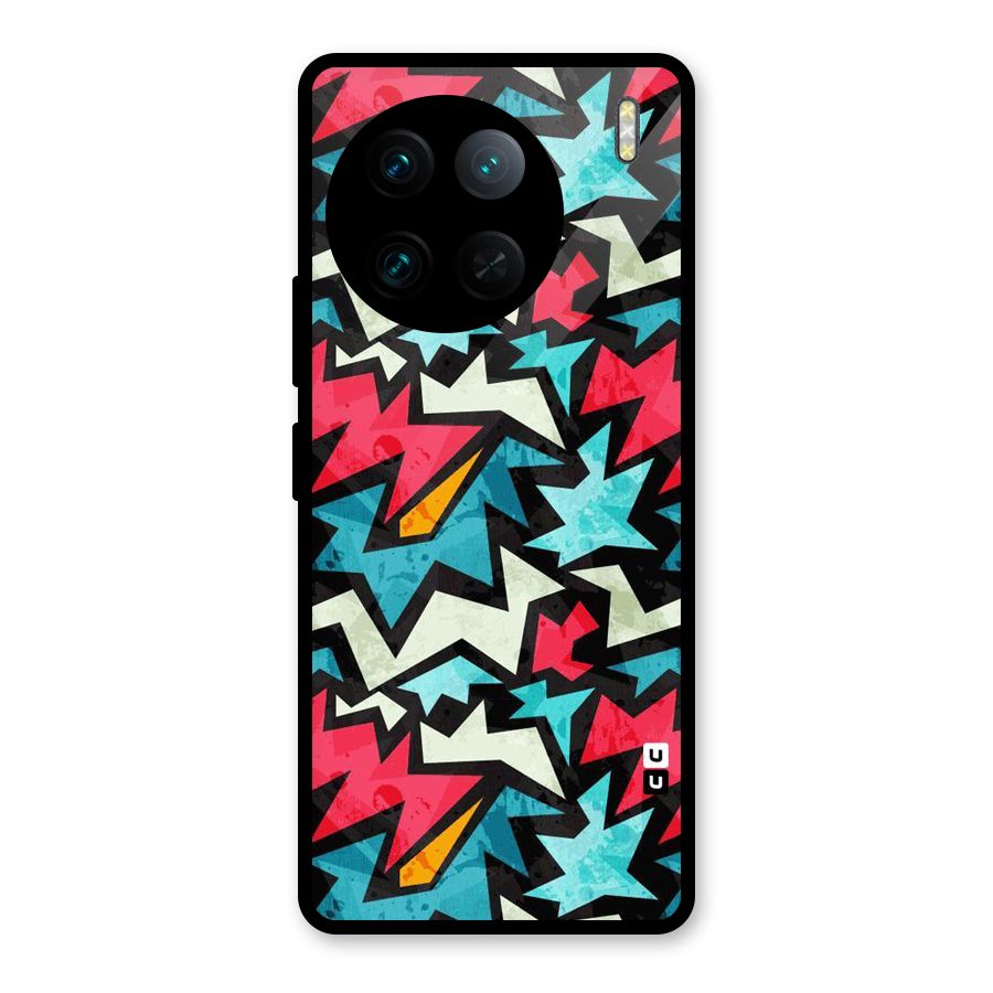Electric Color Design Glass Back Case for Vivo X90 Pro