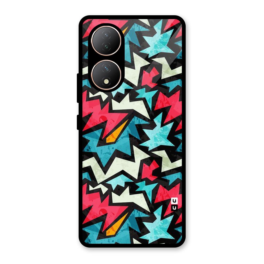 Electric Color Design Glass Back Case for Vivo Y100