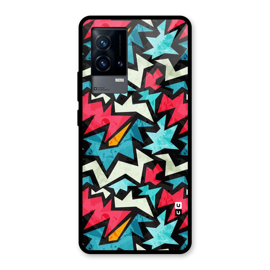 Electric Color Design Glass Back Case for iQOO 9 5G
