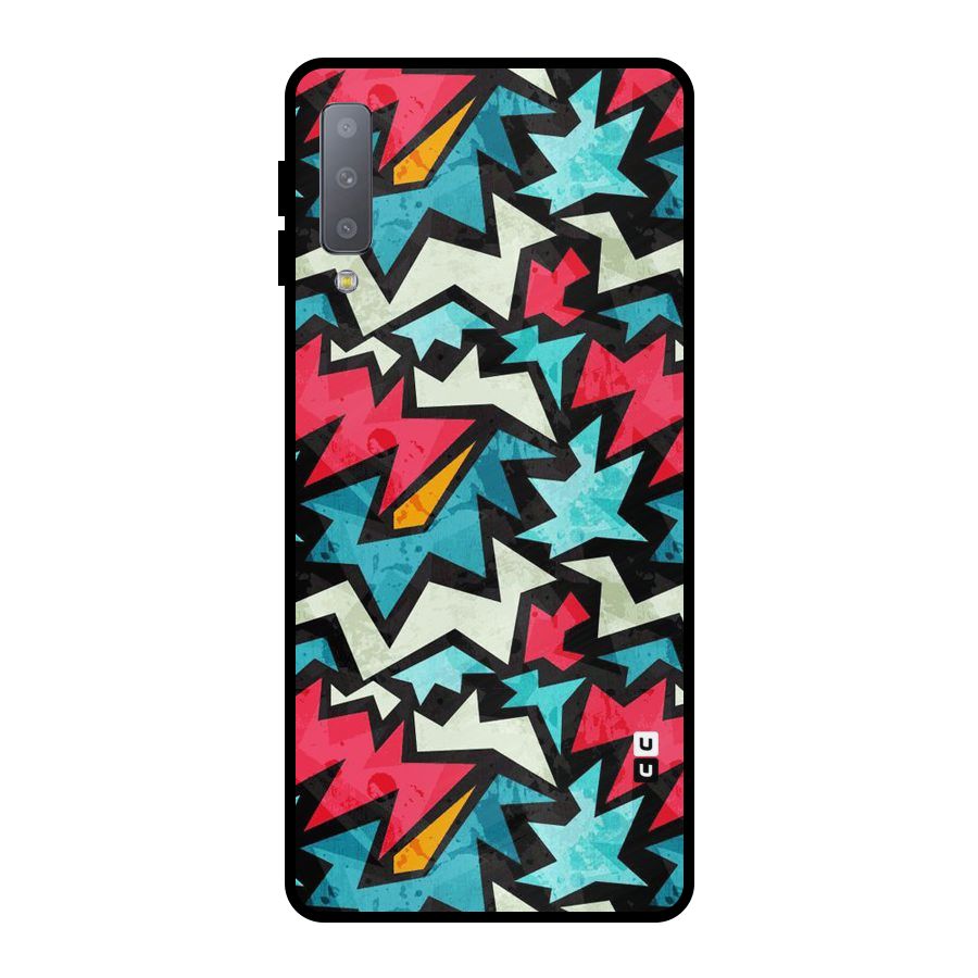 Electric Color Design Metal Back Case for Galaxy A7 (2018)