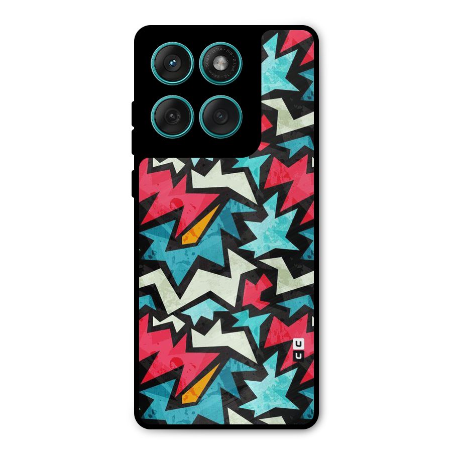 Electric Color Design Metal Back Case for Motorola Edge 60 Fusion