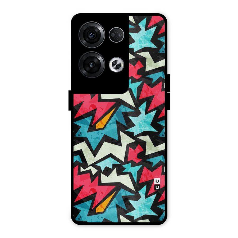 Electric Color Design Metal Back Case for Oppo Reno8 Pro 5G