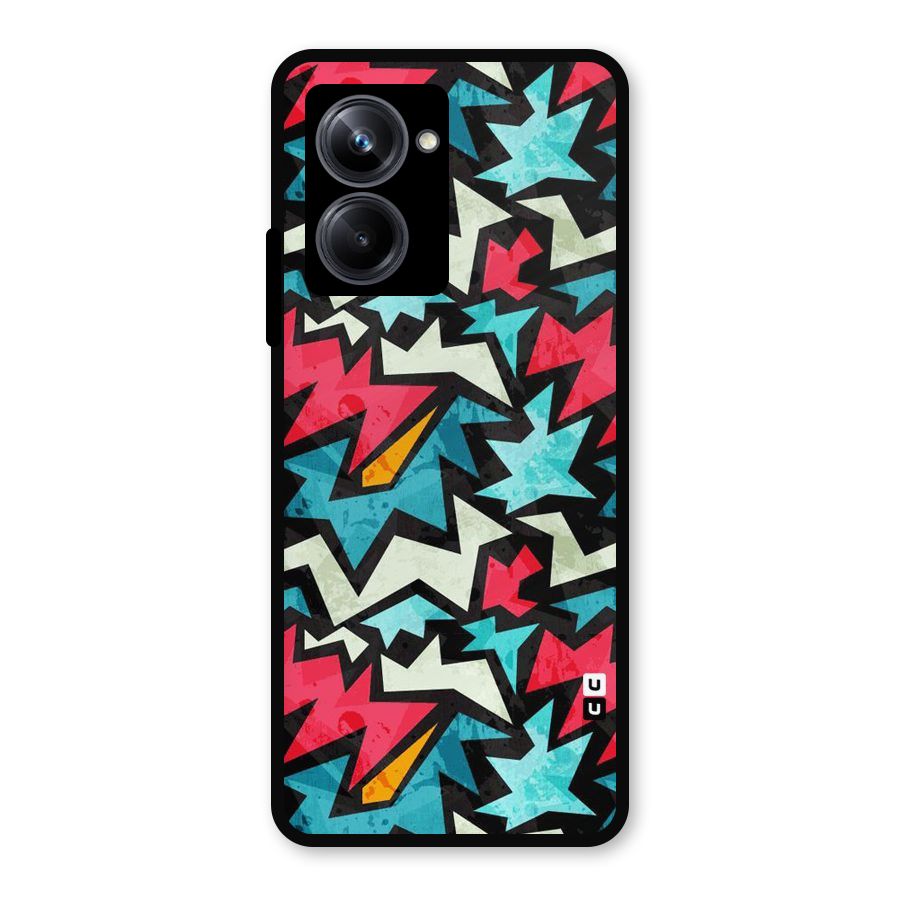 Electric Color Design Metal Back Case for Realme 10 Pro