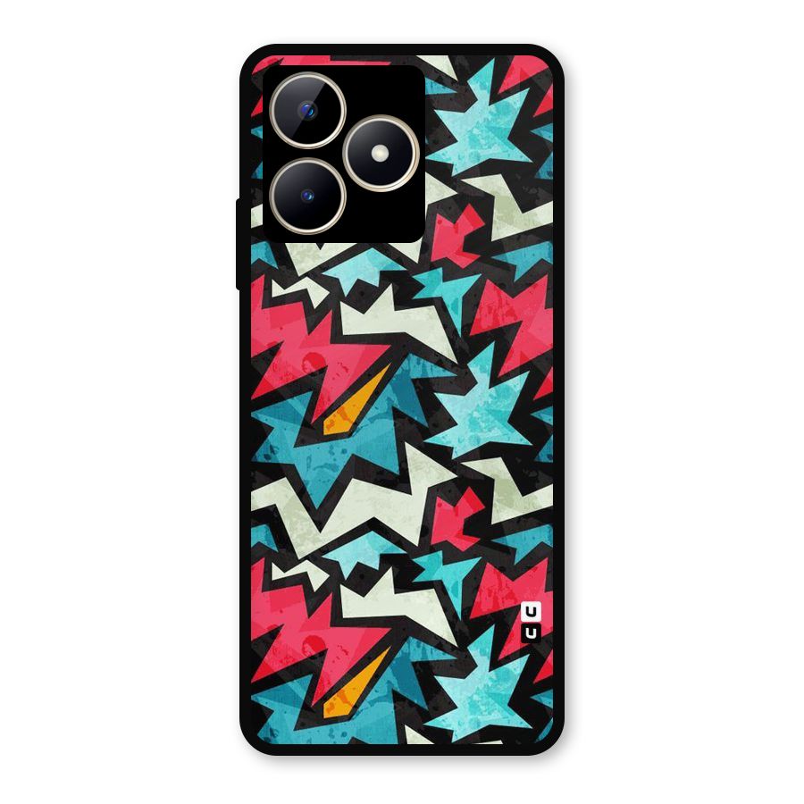 Electric Color Design Metal Back Case for Realme C53